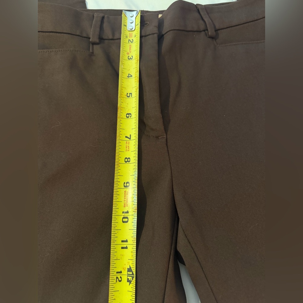 LOFT THE SUTTON SKINNY CHOCOLATE BROWN ANKLE PANTS SIZE 0 - Picture 6 of 11